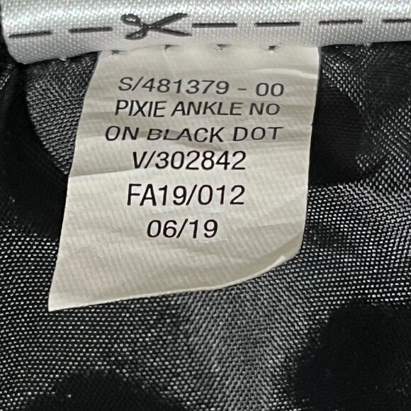 Old Navy Pixie Ankle Pants Textured Black Swiss Dot 8 High Rise Stretch - Picture 10 of 10